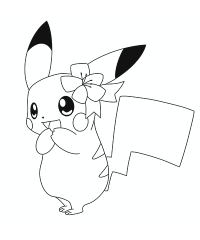 How to Draw cute Pikachu From Pokemon Go - Pokemon drawing easy
